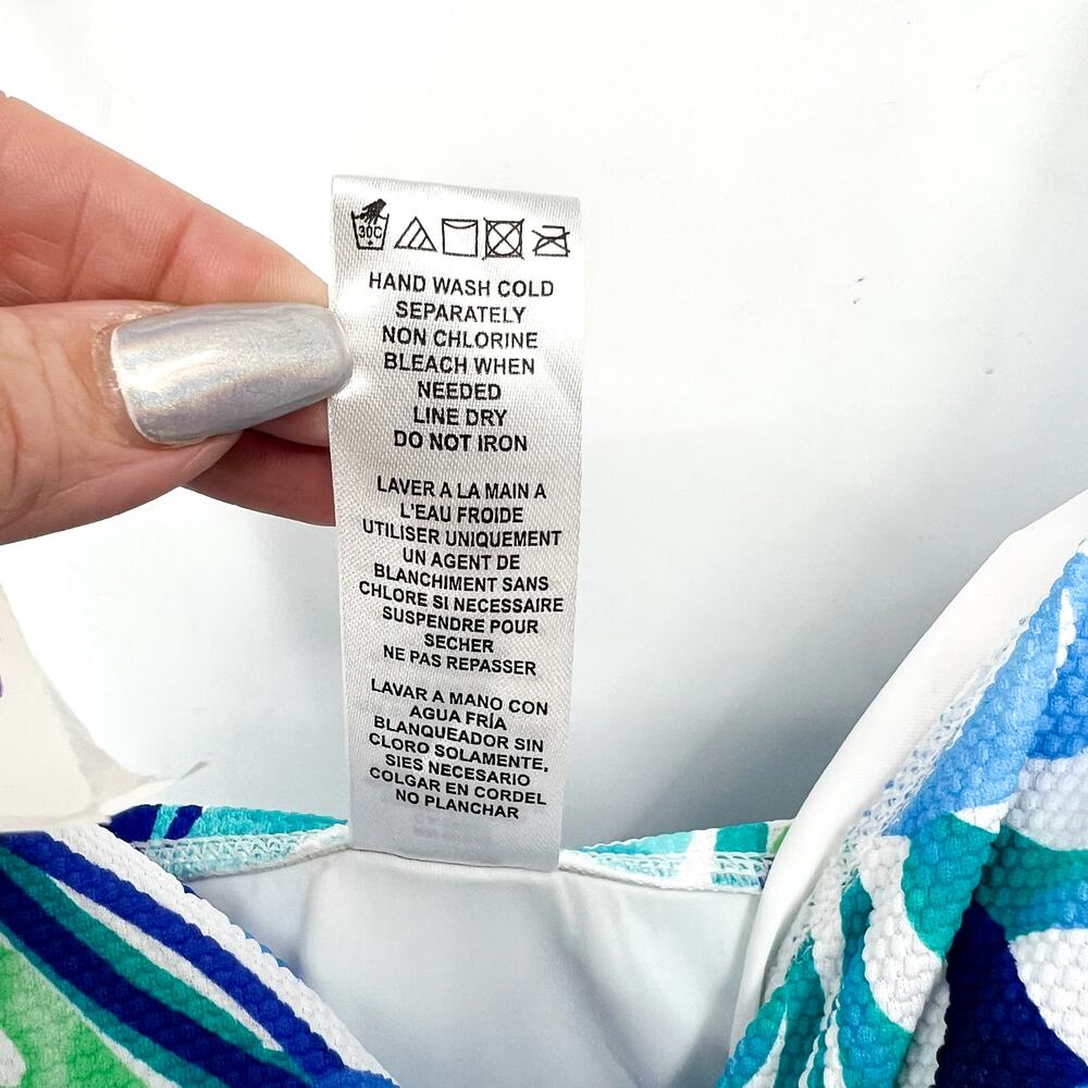 TOMMY BAHAMA Marina Underwire Tankini Medium Beach Glass Blue Island Cays NWT - Picture 12 of 13